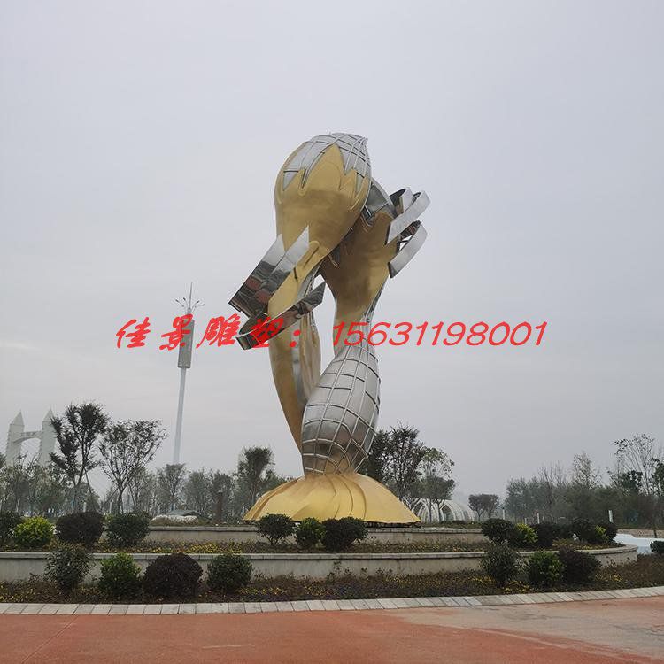 不銹鋼大型花生雕塑 公園景觀建筑 地標工程 (3)