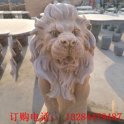 石雕動物獅子雕塑