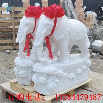 石雕漢白玉大象雕塑