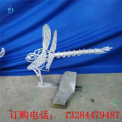 不銹鋼編織蜻蜓雕塑