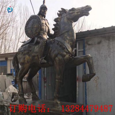 鑄銅西方騎士雕塑