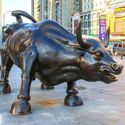 牛動物景觀銅雕