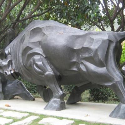 商場牛景觀動物銅雕